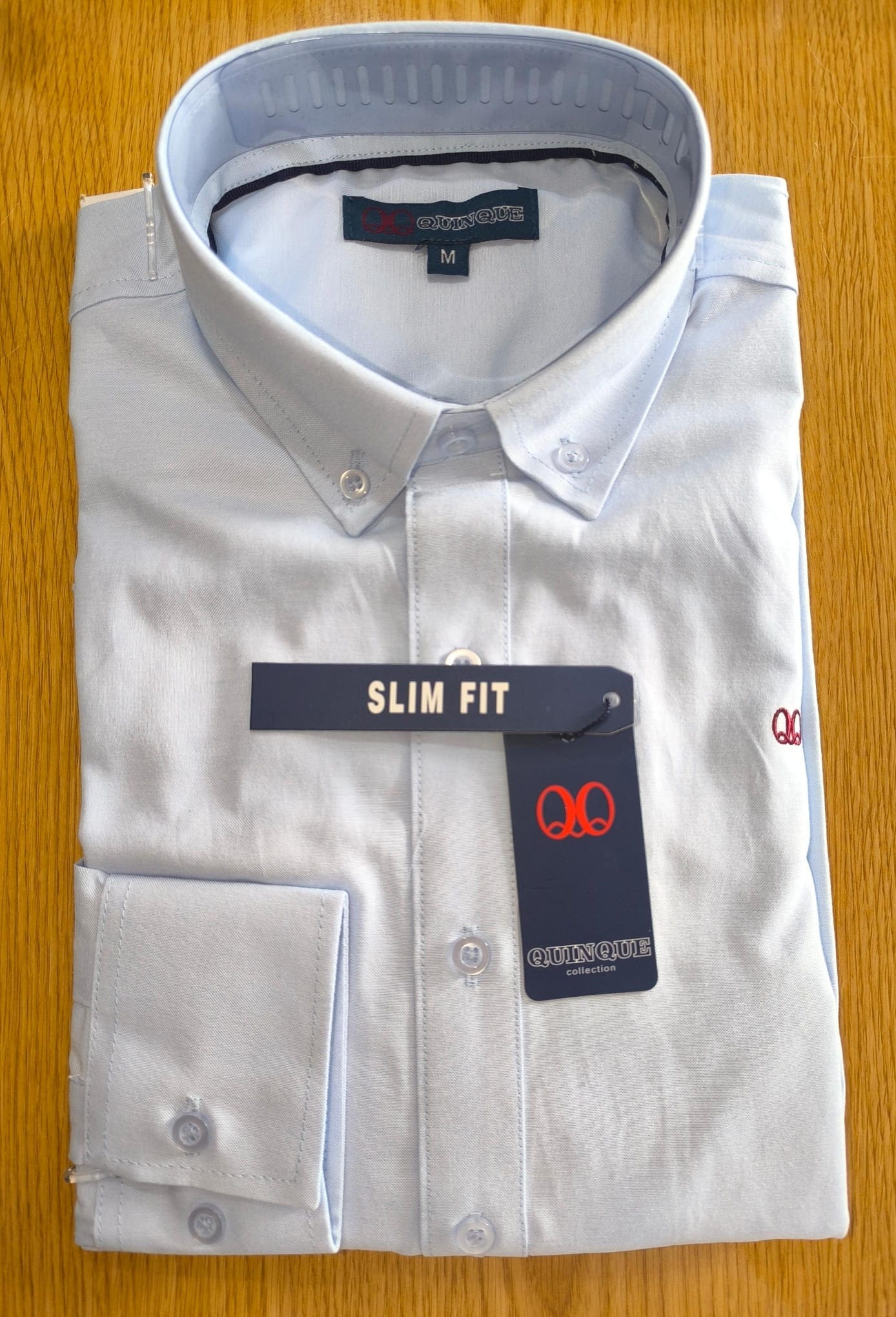 Camisa Slim Fit Celeste