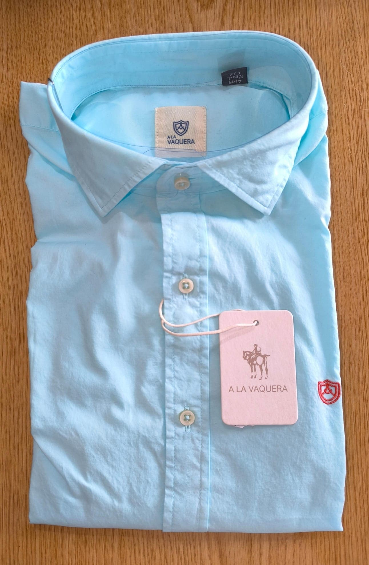 Camisa Escudo Verde Agua
