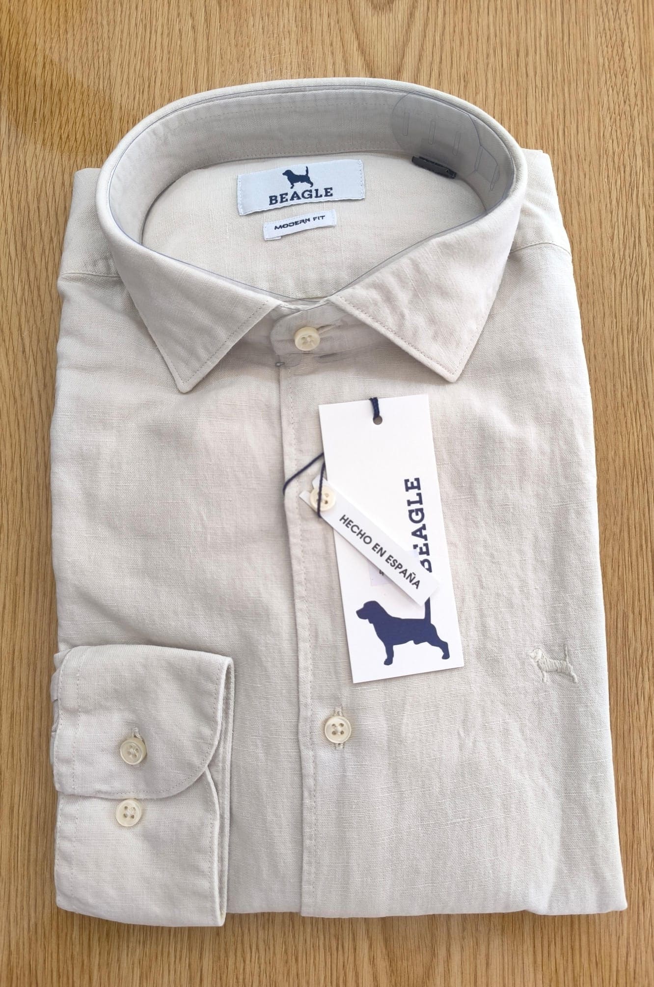 Camisa Lino Hueso