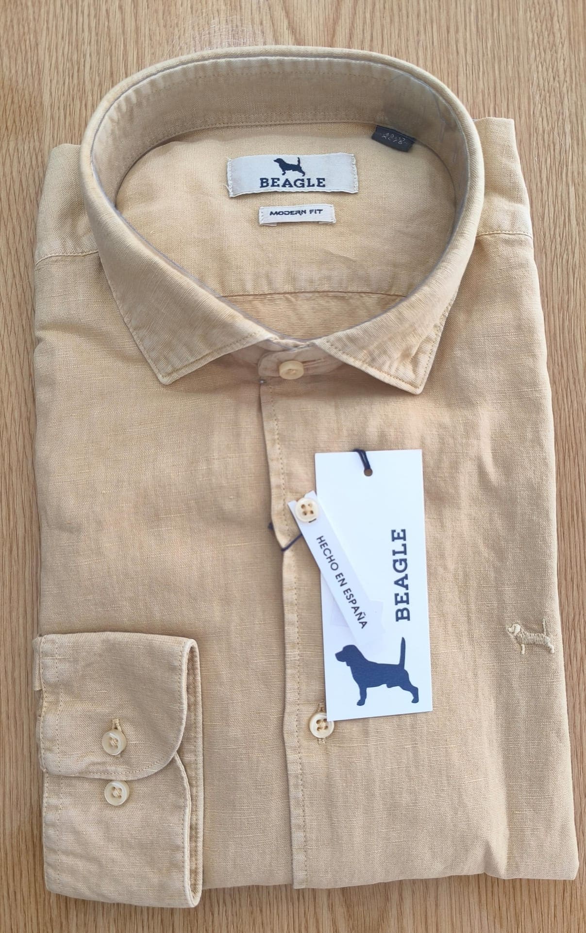 Camisa Lino Ocre