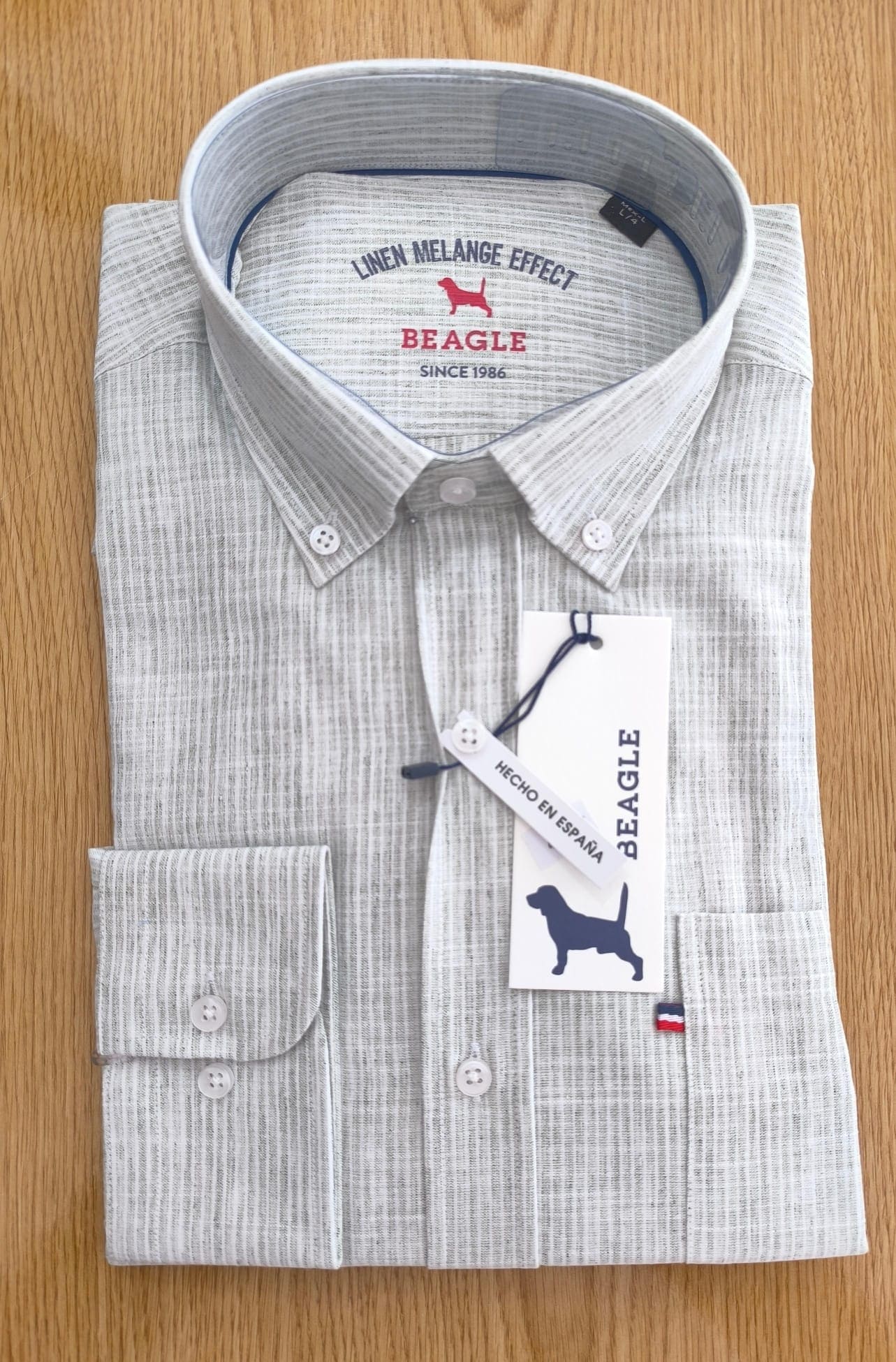 Camisa Lino Verde Rayas