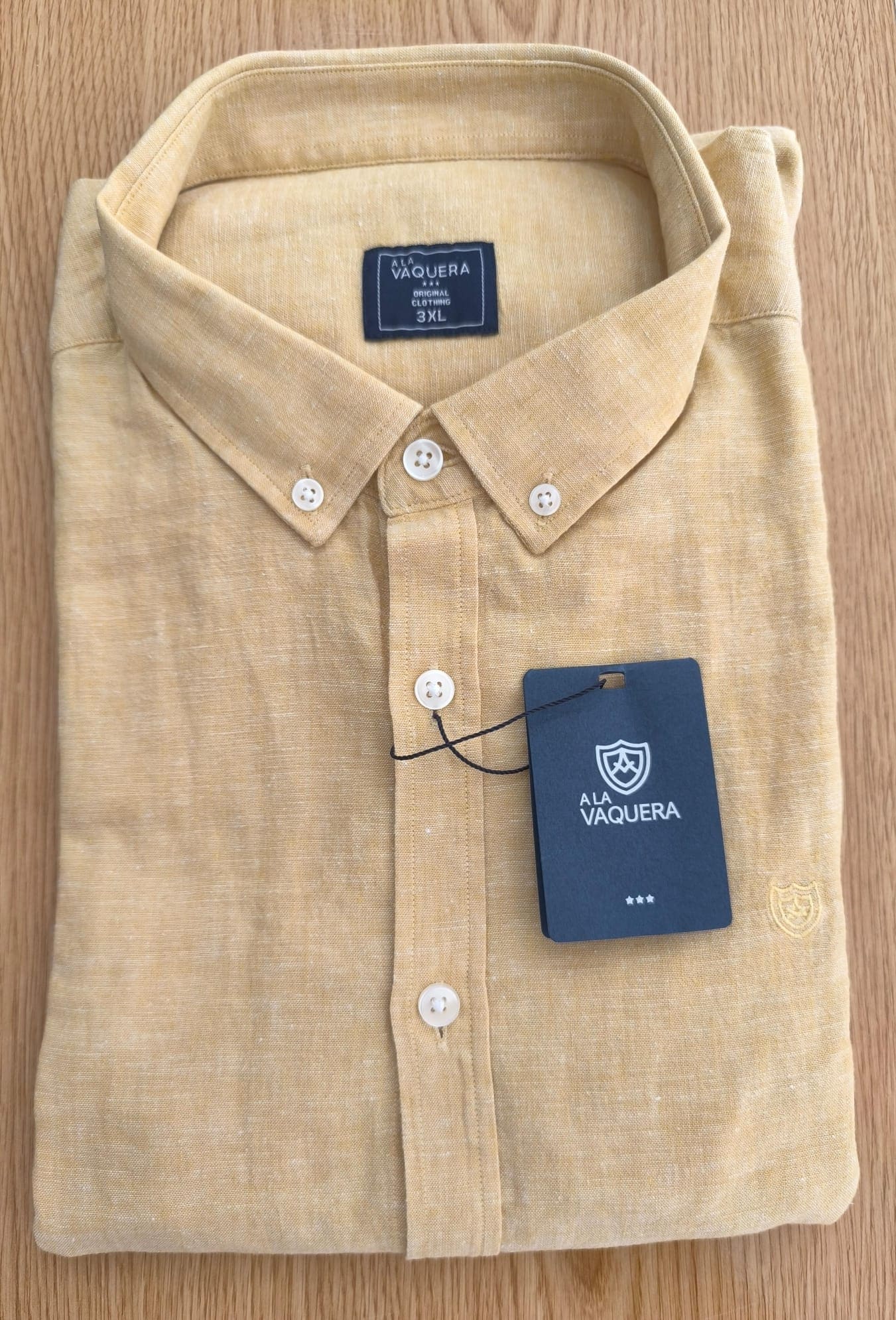 Camisa Lino Ocre