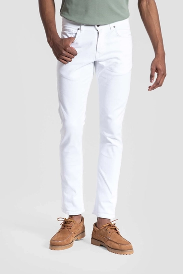 Pantalón Estructura Cinco Bolsillos Blanco