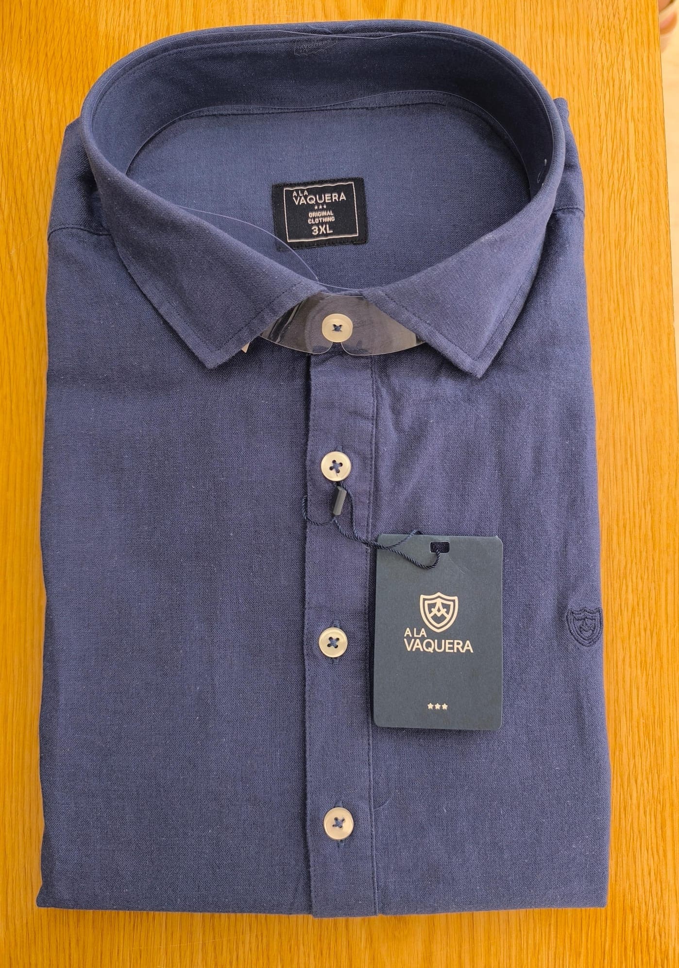 Polera Lino Azul Marino